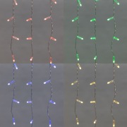 Гирлянда Айсикл (бахрома) светодиодный, 4,8 х 0,6 м, прозрачный провод, 230 В, диоды RGB, 176 LED NEON-NIGHT | Фото 3