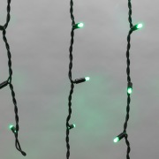 Гирлянда Айсикл (бахрома) светодиодный, 4,0 х 0,6 м, с эффектом мерцания, черный провод "КАУЧУК", 230 В, диоды зеленые, 128 LED NEON-NIGHT | Фото 3