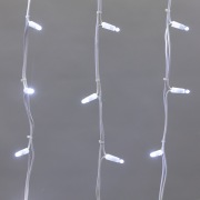 Гирлянда Айсикл (бахрома) светодиодный, 5,6 х 0,9 м, белый провод "КАУЧУК", 230 В, диоды белые, 240 LED NEON-NIGHT | Фото 3