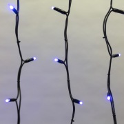 Гирлянда Айсикл (бахрома) светодиодный, 5,6 х 0,9 м, черный провод "КАУЧУК", 230 В, диоды синие, 240 LED NEON-NIGHT | Фото 3