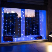Гирлянда "Светодиодный Дождь"  1,5х1,5м, свечение с динамикой, прозрачный провод, 230 В, диоды СИНИЕ | Фото 1