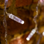 Гирлянда "Светодиодный Дождь"  2x0,8м, прозрачный провод, 230 В, диоды Белые, 160 LED | Фото 1
