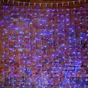 Гирлянда "Светодиодный Дождь" 2х3м, постоянное свечение, прозрачный провод, 230 В, диоды СИНИЕ, 448 LED | Фото 1