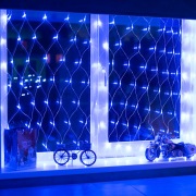 Гирлянда "Сеть" 1,5х1,5м, прозрачный ПВХ, 150 LED Синие | Фото 1