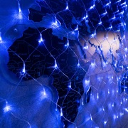 Гирлянда "сеть" 1,8х1,5м, прозрачный ПВХ, 180 LED, цвет: Синий | Фото 10