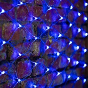 Гирлянда "Сеть" 2х1,5м, свечение с динамикой, прозрачный ПВХ, 288 LED, 230 В, цвет: Синий | Фото 1