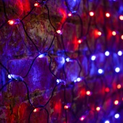 Гирлянда "Сеть" 2х1,5м, черный ПВХ, 288 LED Красные/Синие | Фото 1