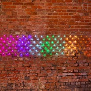 Гирлянда "Сеть" 3х0,5м, прозрачный ПВХ, 140 LED Мультиколор (10 цветов) | Фото 1