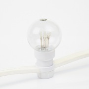 Гирлянда LED Galaxy Bulb String 10м, белый КАУЧУК, 25 ламп*6 LED КРАСНЫЕ, влагостойкая IP54 | Фото 6
