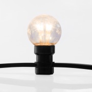Гирлянда LED Galaxy Bulb String 10м, черный КАУЧУК, 30 ламп*6 LED ЖЕЛТЫЕ, влагостойкая IP65 | Фото 5