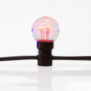 Гирлянда LED Galaxy Bulb String 10м, черный КАУЧУК, 30 ламп*6 LED МУЛЬТИ, влагостойкая IP65 | Фото 4