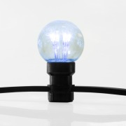 Гирлянда LED Galaxy Bulb String 10м, черный КАУЧУК, 30 ламп*6 LED СИНИЕ, влагостойкая IP65 | Фото 5