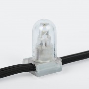 Гирлянда "LED Clip Light" 12V  шаг 150 мм, цвет диодов ТЕПЛЫЙ БЕЛЫЙ, Flashing (Белый) | Фото 4