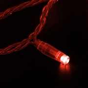 Гирлянда Нить 10м, постоянное свечение, прозрачный ПВХ, 230В, цвет: Красный | Фото 1