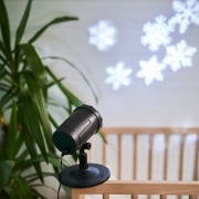LED проектор, белые снежинки,  220В | Фото 7