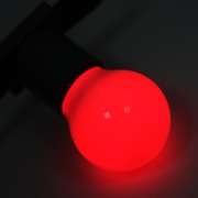 Лампа шар e27 3 LED  Ø45мм - красная | Фото 2