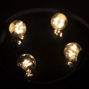 Лампа шар 6 LED вместе с патроном для белт-лайта, цвет: Тёплый белый, Ø45мм, прозрачная колба | Фото 2