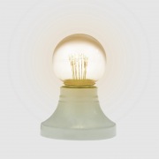 Лампа шар e27 6 LED  Ø45мм - ТЕПЛЫЙ БЕЛЫЙ, прозрачная колба, эффект лампы накаливания | Фото 2