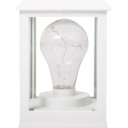 Декоративный фонарь со свечкой, белый корпус, размер 10.5х10.5х24 см, цвет ТЕПЛЫЙ БЕЛЫЙ | Фото 10