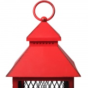 Декоративный фонарь со свечкой, красный корпус, размер 13.5х13.5х30,5 см, цвет ТЕПЛЫЙ БЕЛЫЙ | Фото 11