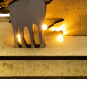 Деревянная фигурка с подсветкой  "Елочка с оленем" 12*6*21,5 см | Фото 4
