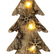 Деревянная фигурка с подсветкой  "Ель со снежинками" 9,5*6*31 см | Фото 3
