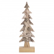 Деревянная фигурка с подсветкой  "Ель со снежинками" 9,5*6*31 см | Фото 4