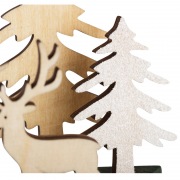 Деревянная фигурка с подсветкой "Олень в лесу" 9*8*10 см | Фото 8