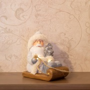 Керамическая фигурка "Дед Мороз на санях" 13*9,5*14 см | Фото 1