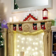 Новогодняя горка 7 свечек, цвет корпуса: Красный, цвет свечения: ТЕПЛЫЙ БЕЛЫЙ | Фото 2