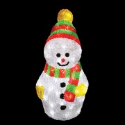 Акриловая светодиодная фигура "Снеговик с шарфом" 30 см, 40 светодиодов, IP 44, понижающий трансформатор в комплекте, NEON-NIGHT | Фото 2