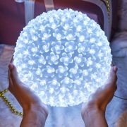 Шар светодиодный 220V, диаметр 20 см, 200 светодиодов, цвет белый | Фото 2