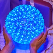 Шар светодиодный 220V, диаметр 20 см, 200 светодиодов, цвет синий | Фото 2