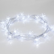 Гирлянда светодиодная "Снежинки" 20 LED БЕЛЫЕ 2,8 метра | Фото 4
