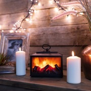 Декоративный камин "Сканди" с эффектом живого огня 18х9х16 см, батарейки 3хС (не в комплекте) | Фото 1
