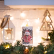 Керамическая фигурка «Свечка со снеговиком» 10.5х9х17.6 см | Фото 1