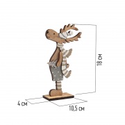 Деревянная фигурка «Рождественский Олень» Синий 10,5*4*18 см | Фото 5