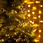 Гирлянда «Кластер LED» 3 м, темно-зеленый ПВХ IP20, 288 диодов, цвет теплый белый | Фото 11