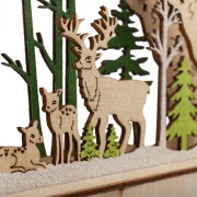 Деревянная фигурка с подсветкой «Семейство оленей» 30х5х15,7 см | Фото 10