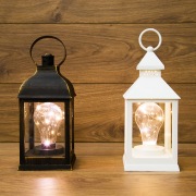 Декоративный фонарь с лампочкой, бронзовый корпус, размер 10.5х10.5х22,5 см, цвет ТЕПЛЫЙ БЕЛЫЙ | Фото 15
