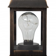 Декоративный фонарь с лампочкой, бронзовый корпус, размер 10.5х10.5х22,5 см, цвет ТЕПЛЫЙ БЕЛЫЙ | Фото 9