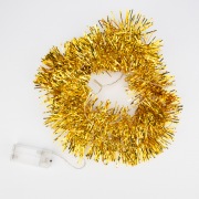 Гирлянда светодиодная «Мишура» золотая 10 LED, 1,5 м, прозрачный ПВХ, теплое белое свечение, 2 х АА (батарейки не в комплекте) NEON-NIGHT | Фото 5