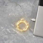 Гирлянда «Роса» 10 м, 100 LED, USB, теплое белое свечение NEON-NIGHT | Фото 1