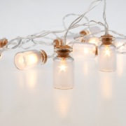 Гирлянда светодиодная «Баночки» 1.5 м, 10 LED, прозрачный ПВХ, цвет свечения теплый белый, 2 х АА (батарейки не в комплекте) NEON-NIGHT | Фото 5