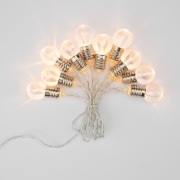 Гирлянда светодиодная «Лампочки» 10 LED, 1.5 м, прозрачный ПВХ, теплый белый цвет свечения, 2 х АА (батарейки не в комплекте) NEON-NIGHT | Фото 4