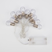 Гирлянда светодиодная «Лампочки» 10 LED, 1.5 м, прозрачный ПВХ, теплый белый цвет свечения, 2 х АА (батарейки не в комплекте) NEON-NIGHT | Фото 5