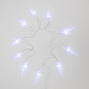 Гирлянда светодиодная «Сосульки» 1.5 м, 10 LED, прозрачный ПВХ, цвет свечения белый, 2 х АА (батарейки не в комплекте) NEON-NIGHT | Фото 4