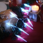 Гирлянда светодиодная «Сосульки» 1.5 м, 10 LED, прозрачный ПВХ, цвет свечения белый, 2 х АА (батарейки не в комплекте) NEON-NIGHT | Фото 8