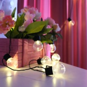 Лофт-гирлянда светодиодная 5 м, черный ПВХ, 20 LED, теплое белое свечение NEON-NIGHT | Фото 1