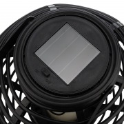 Декоративный фонарь на солнечной батарее 20х20х22 см, черный плетеный корпус, теплый белый цвет свечения NEON-NIGHT | Фото 4